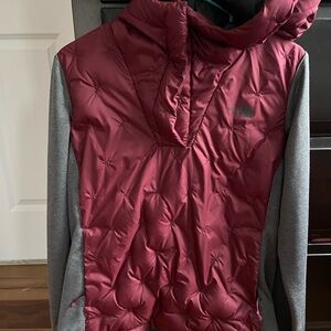 The North Face Maroon Quilted Down Jacket